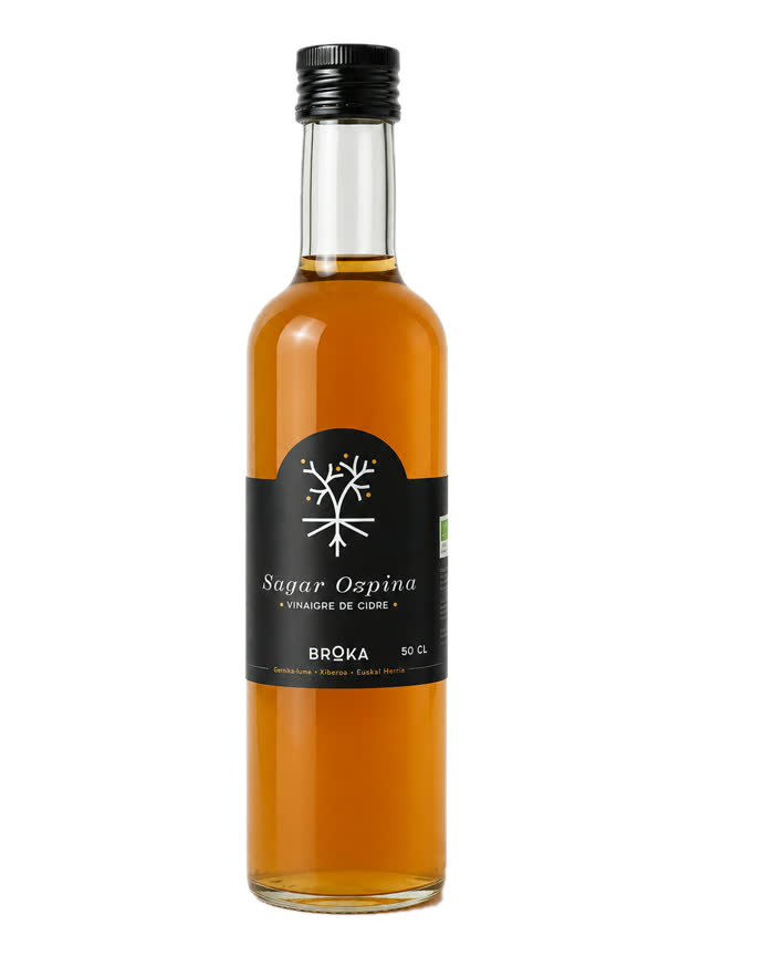 Bouteille Sagar Ozpina 500 ml — vinaigre de cidre BIO artisanal, non filtré, avec la mère